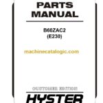 Hyster B60ZAC2 (E230) Forklift Parts Manual