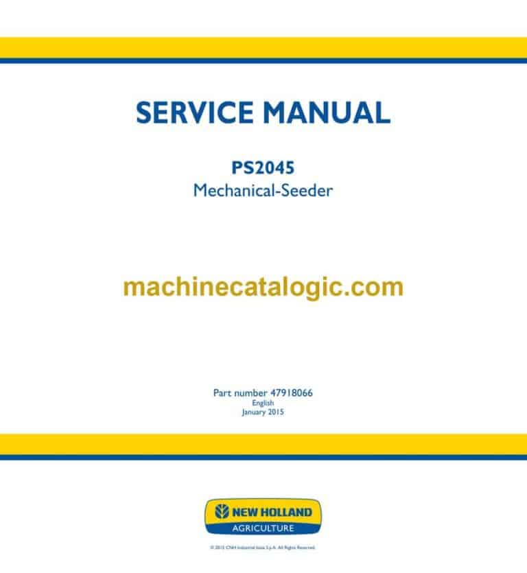 New Holland PS2045 Mechanical Seeder Service Manual (47918066)