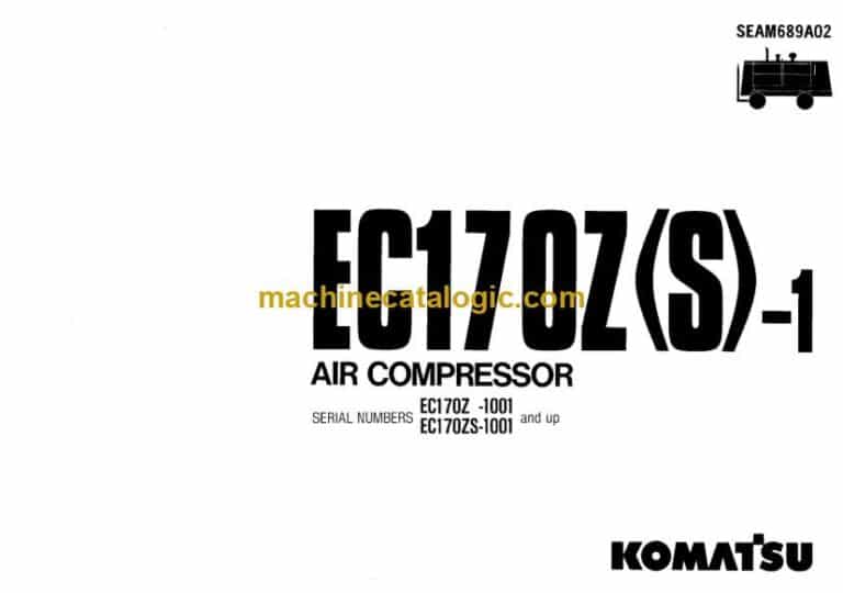 Komatsu EC170Z-1, EZ170S-1 Air Compressor Operation and Maintenance Manual (SEAM689A02)