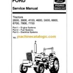 New Holland 2600, 3600, 4100, 4600, 5600, 6600, 6700, 7600, 7700 Tractor Service Manual (40231090-1)