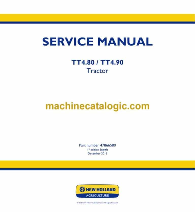 New Holland TT4.80, TT4.90 Tractor Service Manual (47866580)
