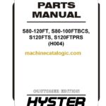 Hyster S80-120FT, S80-100FTBCS, S120FTS, S120FTPRS (H004) Forklift Parts Manual