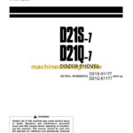 Komatsu D21S-7, D21Q-7 Bulldozer Operation and Maintenance Manual (SEAM025900P)