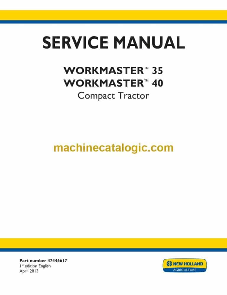 New Holland Workmaster 35, Workmaster 45 Compact Tractor Service Manual (47446617)