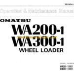 Komatsu WA200-1, WA300-1 Wheel Loader Operation and Maintenance Manual (SEAM04180103)