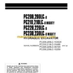 Komatsu PC200-6, PC200LC-6, PC210-6, PC210LC-6 Mighty, PC220-6, PC220LC-6, PC230-6, PC230LC-6 Mighty Hydraulic Excavator Operation and Maintenance Manual (SEAM023800P)