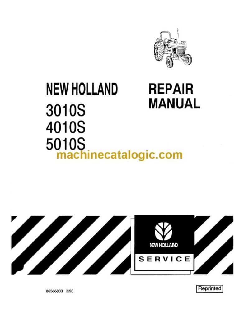 New Holland 3010S, 4010S, 5010S Repair Manual (86566833)