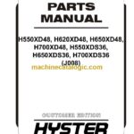 Hyster H550XD48, H620XD48, H650XD48, H700XD48, H550XDS36, H650XDS36, H700XDS36 (J008) Forklift Parts Manual