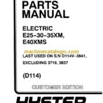 Hyster E25, E30, E35XM, E40XMS Forklift Parts Manual