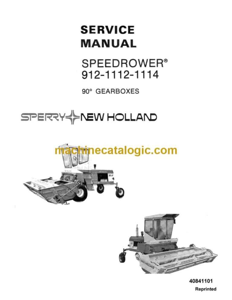 New Holland 912, 1112, 1114 Speedrower Service Manual (40841101)