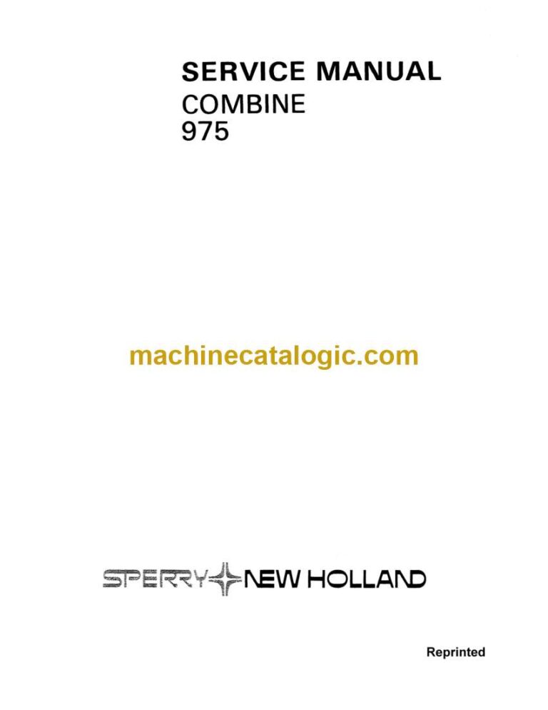 New Holland Sperry 975 Combine Service Manual (40097510)