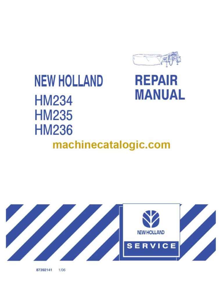 New Holland HM234, HM235, HM236 Repair Manual (87392141)
