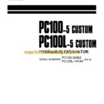 Komatsu PC100-5custom, PC100L-5custom Hydraulic Excavator Operation and Maintenance Manual (SEAM0202C502)