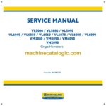 New Holland VL5060, VL5080, VL5090, VL6040, VL6050, VL6060, VL6070, VL6080, VL6090, VM3080, VM3090, VM4090, VN2090 Grape Harvesters Service Manual (84189523B)