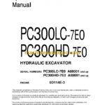 Komatsu PC300LC-7E0 PC300HD-7E0 Hydraulic Excavator Operation and Maintenance Manual (CEAM016903)