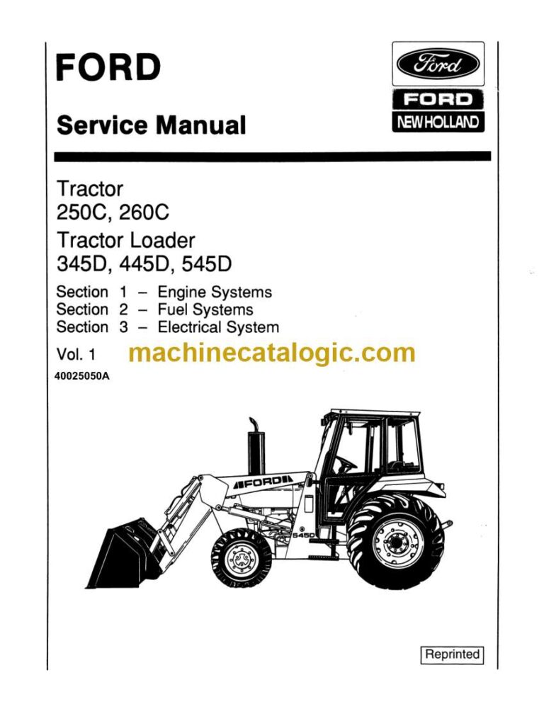 New Holland Ford 250C, 260C Tractor, 345D, 445D, 545D Tractor Loader Service Manual (40025050)