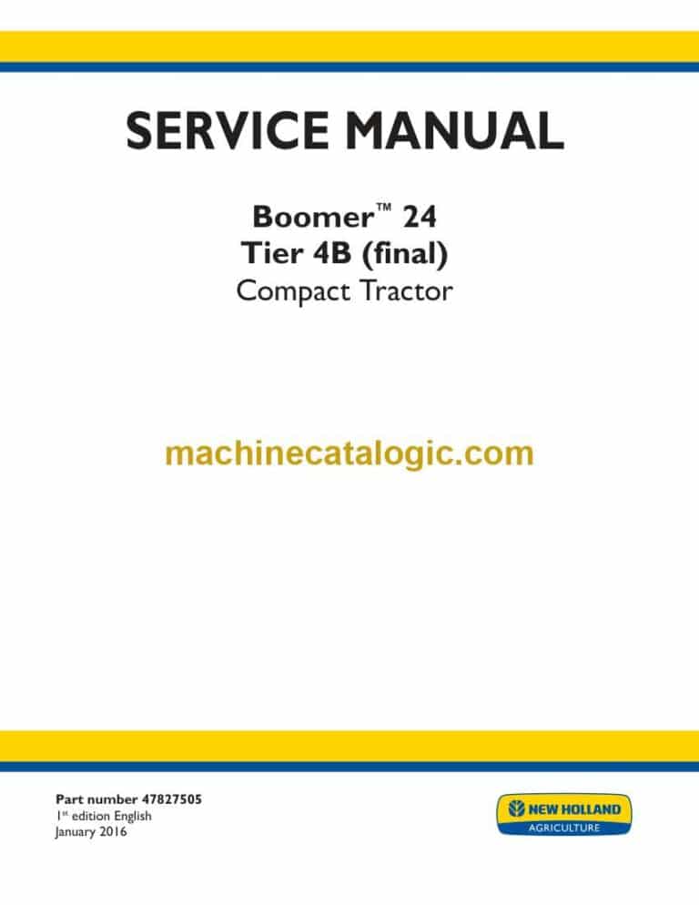 New Holland Boomer™ 24 Tier 4B Final Compact Tractor Service Manual (47827505)
