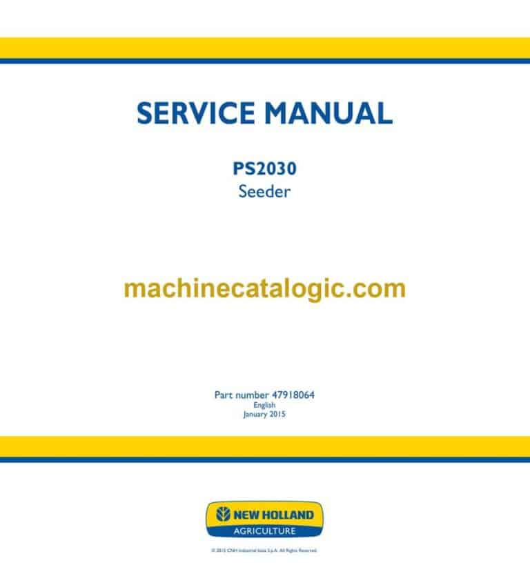 New Holland PS2030 Seeder Service Manual (47918064)