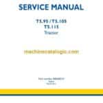 New Holland T5.95, T5.105, T5.115 Tractor Service Manual (84568014)