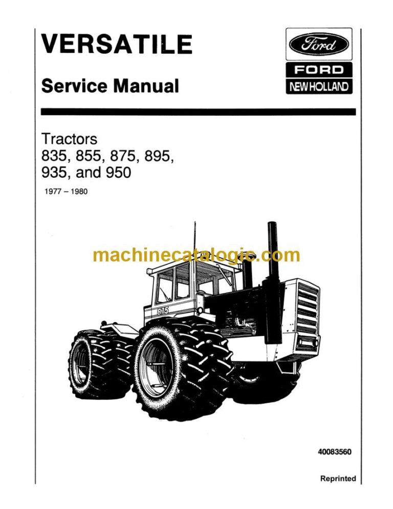 New Holland Ford 835, 855, 875, 895, 935, 950 Tractor Service Manual (40083560)
