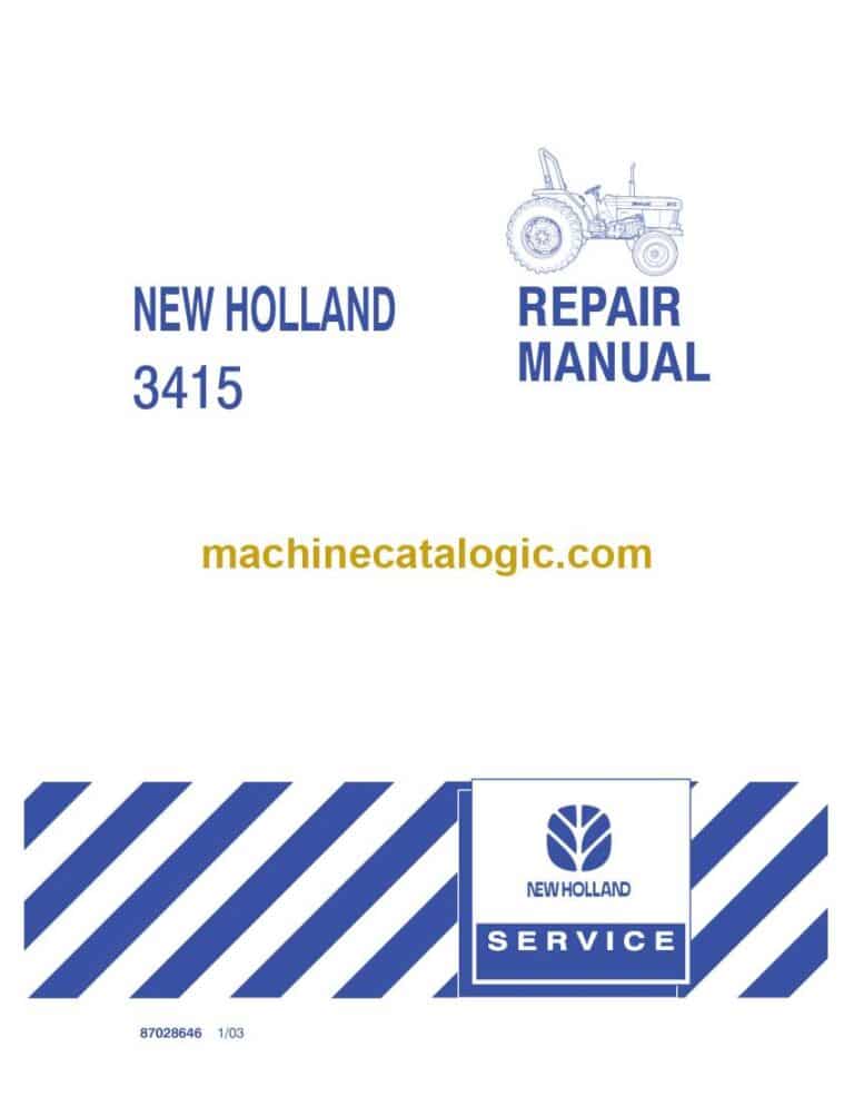 New Holland 3415 Tractor Repair Manual (87028646)