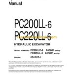 Komatsu PC200LL-6, PC220LL-6 Hydraulic Excavator Operation and Maintenance Manual (CEAM008401)