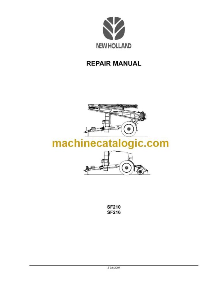 New Holland SF210, SF216 Repair Manual (87606645)