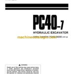 Komatsu PC40-7 Hydraulic Excavator Operation and Maintenance Manual (SEAM009502T)