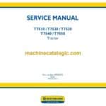 New Holland T7510, T7520, T7530, T7540, T7550 Tractor Service Manual (47505533)