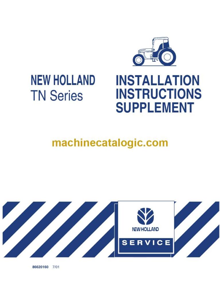 New Holland TN Series Installation Instructions Supplement (86620160)