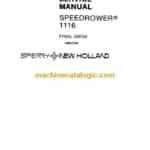 New Holland 1116 Speedrower Service Manual (40841300)