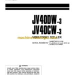 Komatsu JV40DW-3, JV40CW-3 Road Roller Operation and Maintenance Manual (SEAM009402)