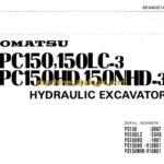 Komatsu PC150-3, PC150LC-3, PC150HD-3, PC150NHD-3 Hydraulic Excavator Operation and Maintenance Manual (SEAM021K0303)
