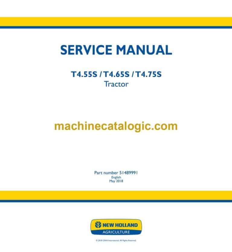 New Holland T4.55S, T4.65S, T4.75S Tractor Service Manual (51489991)