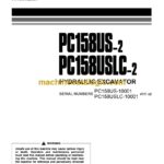 Komatsu PC158US-2, PC158USLC-2 Hydraulic Excavator Operation and Maintenance Manual (SEAM045102T)