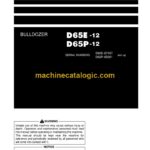 Komatsu D65E-12, D65P-12 Bulldozer Operation and Maintenance Manual (PEN00460-03)