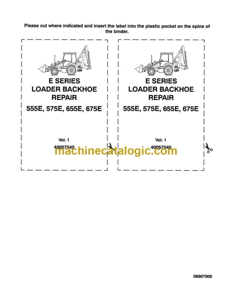New Holland 555E, 575E, 655E, 675E Loader Backhoe Repair Manual (40057540)