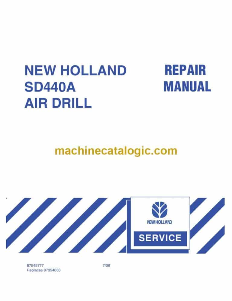 New Holland SD440A Air Drill Repair Manual (87545777)