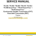 New Holland T8.320, T8.350, T8.380, T8.410, T8.435, T8.380 SmartTrax™, T8.410 SmartTrax™, T8.435 SmartTrax™ CVT, PST Tractor Service Manual (51431510)