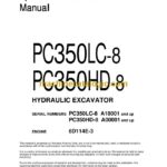 Komatsu PC350LC-8, PC350HD-8 Hydraulic Excavator Operation and Maintenance Manual (CEAM021802)