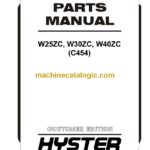 Hyster W25ZC, W30ZC, W40ZC (C454) Forklift Parts Manual