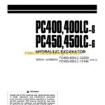 Komatsu PC400-6, PC400LC-6, PC450-6, C450LC-6 Hydraulic Excavator Operation and Maintenance Manual (SEAM009102T)