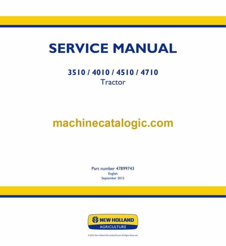 New Holland 3510, 4010, 4510, 4710 Tractor Service Manual (47899743)