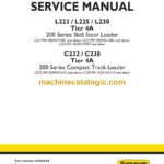 New Holland L223, L225, L230 Tier 4A 200 Series Skid Steer Loader, C232, C238 Tier 4A 200 Series Compact Track Loader Service Manual (47540694)