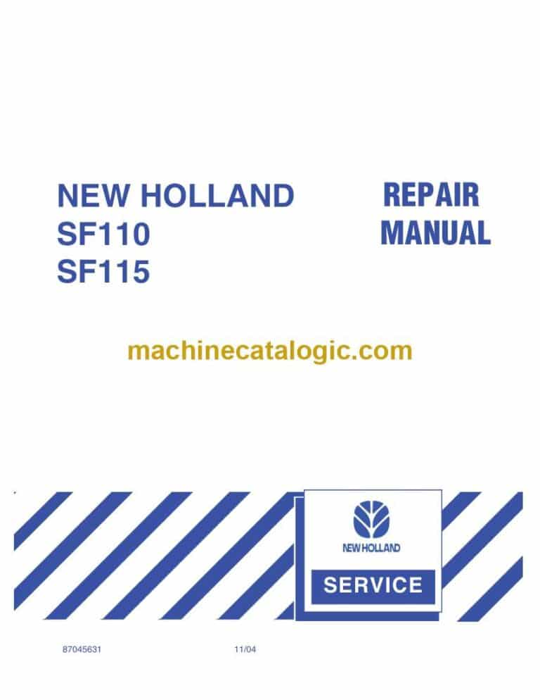 New Holland SF110, SF115 Repair Manual (87045631)