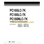 Komatsu PC160LC-7, PC180LC-7K, PC180NLC-7K Hydraulic Excavator Operation and Maintenance Manual (UEAM002105)