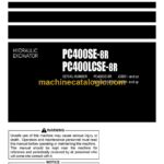Komatsu PC400SE-8R, PC400LCSE-8 Hydraulic Excavator Operation and Maintenance Manual (LEAMP40801)