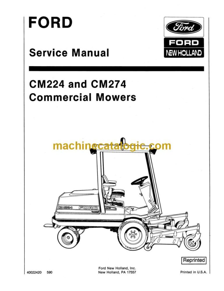 New Holland Ford CM224, CM274 Commercial Mowers Service Manual (40022420)