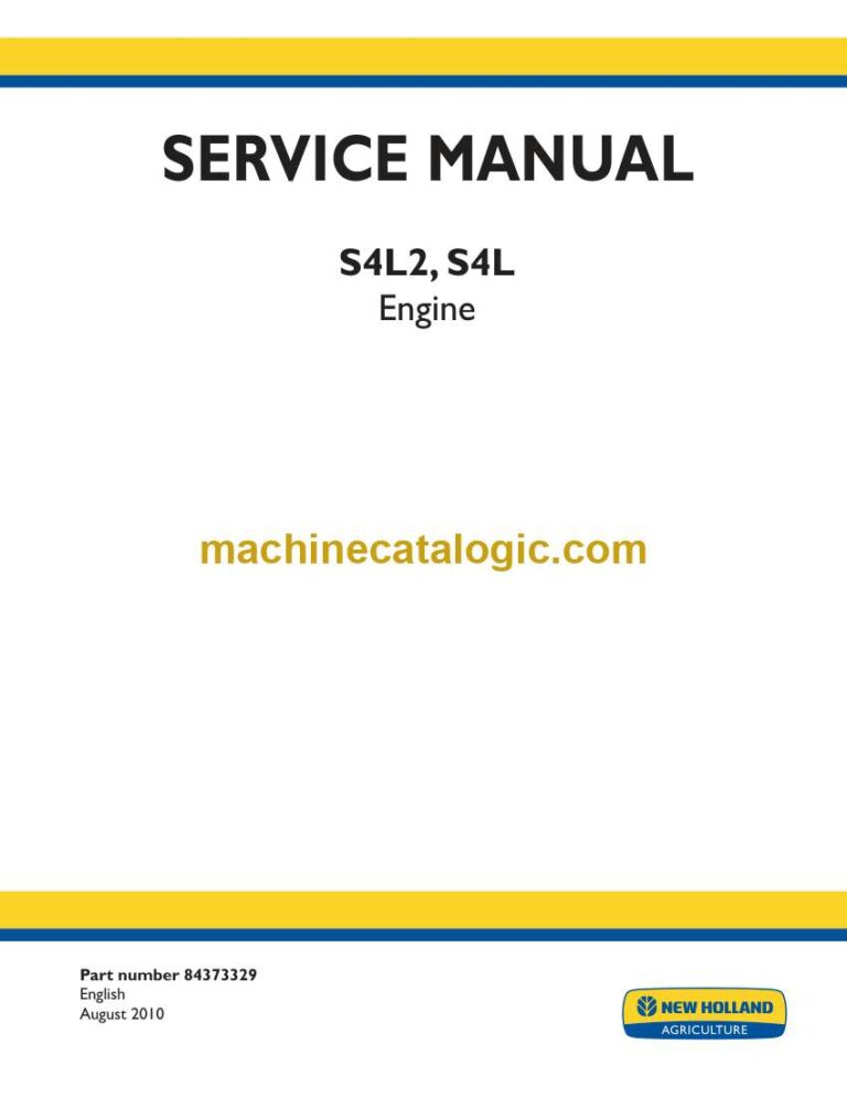 New Holland S4L2, S4L Engine Service Manual (84373329)