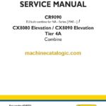 New Holland CR9090, CX8080 Elevation, CX8090 Elevation Tier 4A Combine Repair Manual (47695751)